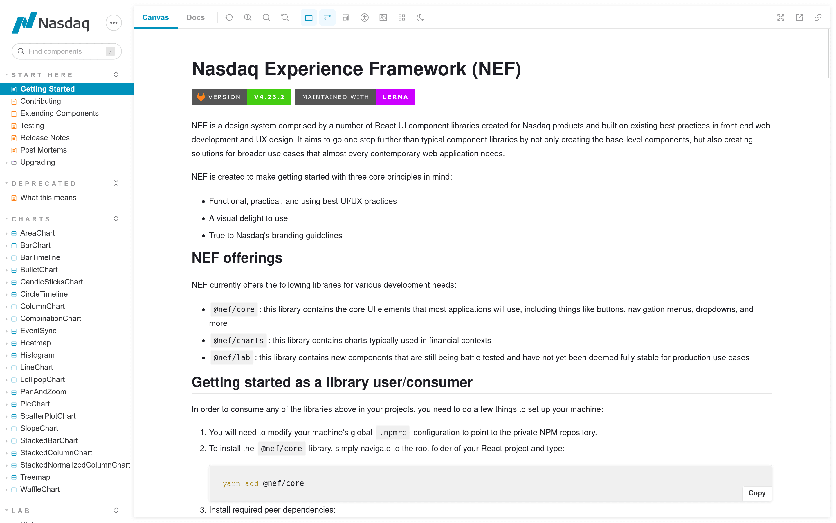 Nasdaq Experience Framework